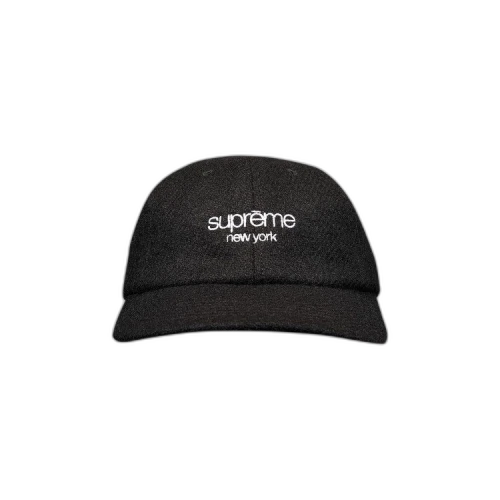 Supreme Harris Tweed Classic Logo 6-Panel 'Black'