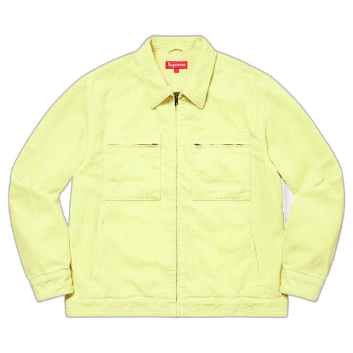 Supreme Corduroy Zip Jacket 'Pale Yellow'