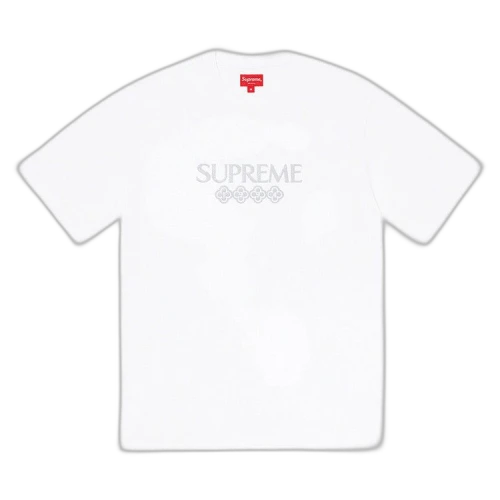 Supreme Glitter Short-Sleeve Top 'White'