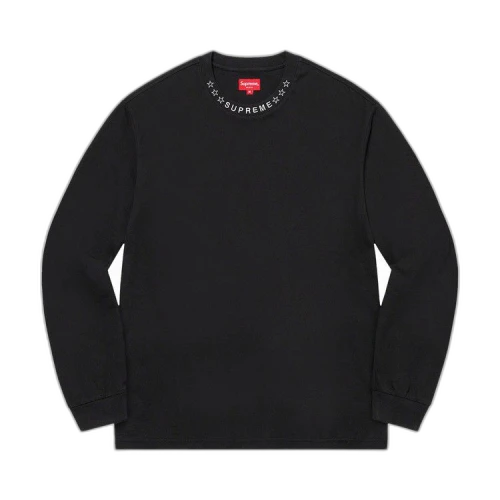 Supreme Stars Collar Long-Sleeve Top 'Black'