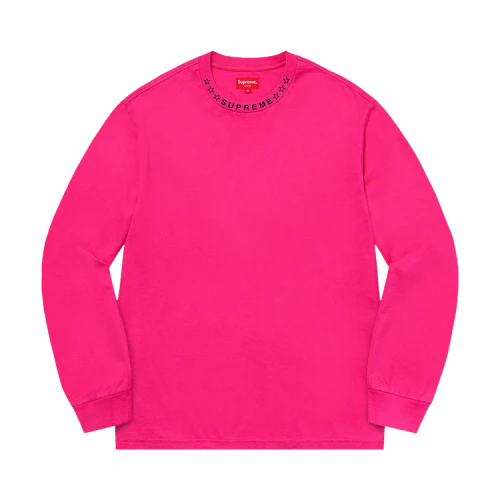 Supreme Stars Collar Long-Sleeve Top 'Magenta'