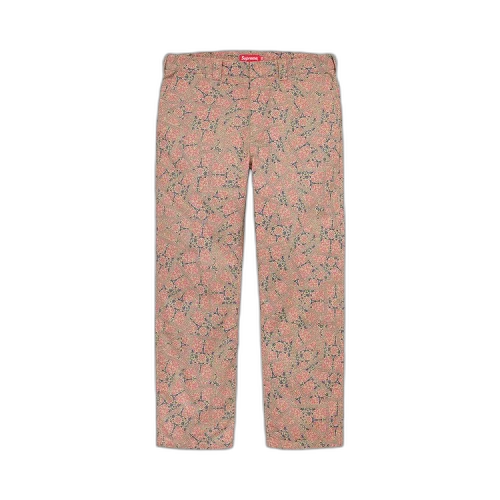 Supreme Work Pant 'Khaki Floral Cards'
