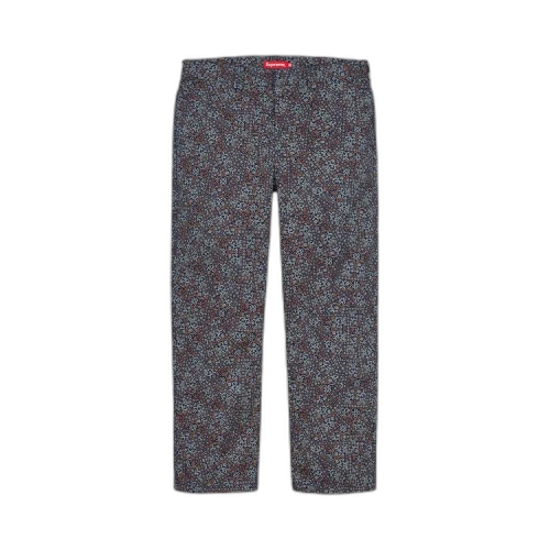Supreme Work Pant 'Light Navy Floral Cards'