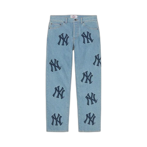 Supreme x New York Yankees Regular Jean 'Washed Blue'