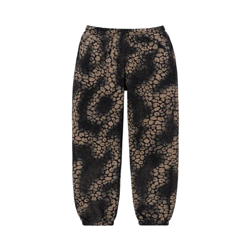 Supreme Bleached Leopard Sweatpant 'Black'