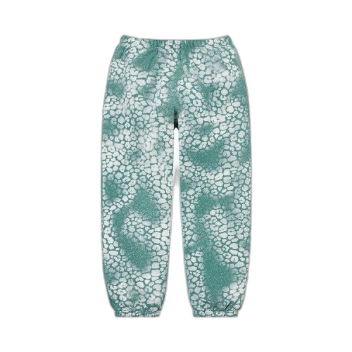 Supreme Bleached Leopard Sweatpant 'Dusty Teal'