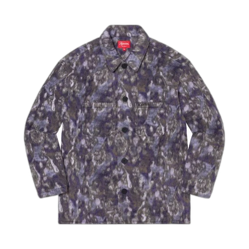 Supreme Paisley Fleece Shirt 'Purple'
