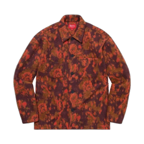 Supreme Paisley Fleece Shirt 'Red'
