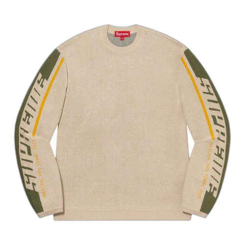 Supreme Sleeve Stripe Sweater 'Tan'