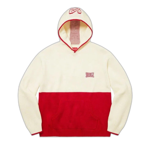 Supreme 2-Tone Hooded Sweater 'White'