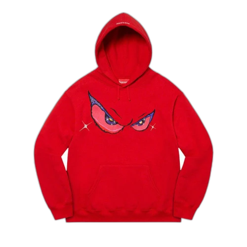 Supreme Eyes Hooded Sweatshirt 'Red'