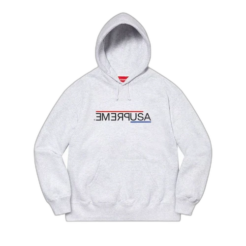 Supreme USA Hooded Sweatshirt 'Ash Grey'