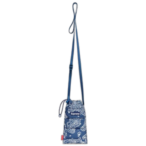 Supreme Puffer Neck Pouch 'Blue Paisley'
