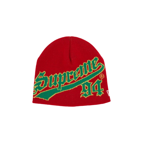 Supreme x New Era Script Beanie 'Red'