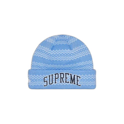 Supreme x New Era Split Beanie 'Blue'