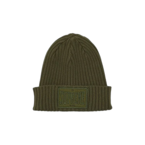 Supreme Overdyed Patch Beanie 'Olive'