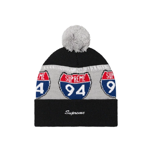 Supreme Interstate Reflective Beanie 'Black'