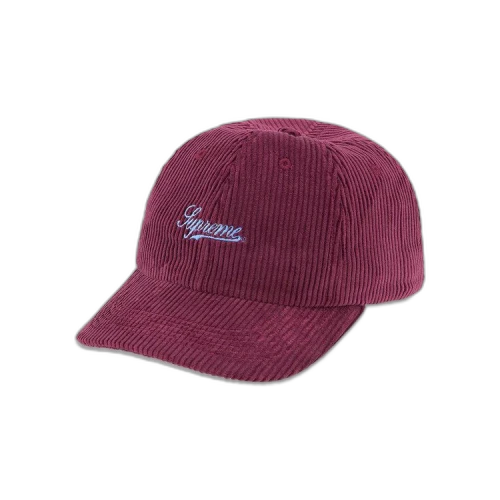Supreme Script Corduroy 6-Panel 'Magenta'