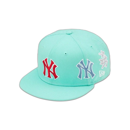 Supreme x New York Yankees Kanji New Era 'Light Aqua'