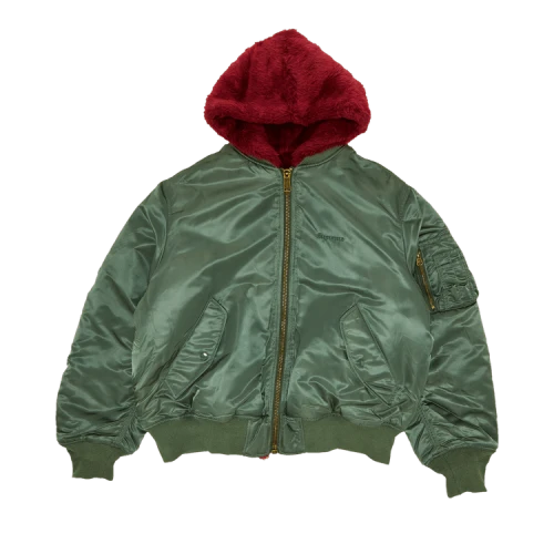 Supreme Faux Fur Reversible MA-1 'Olive'