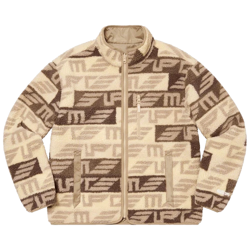Supreme Geo Reversible WINDSTOPPER Fleece Jacket 'Tan'