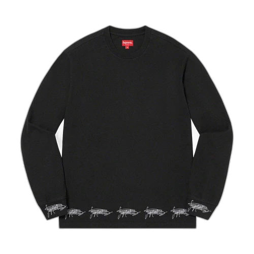 Supreme Signature Long-Sleeve Top 'Black'