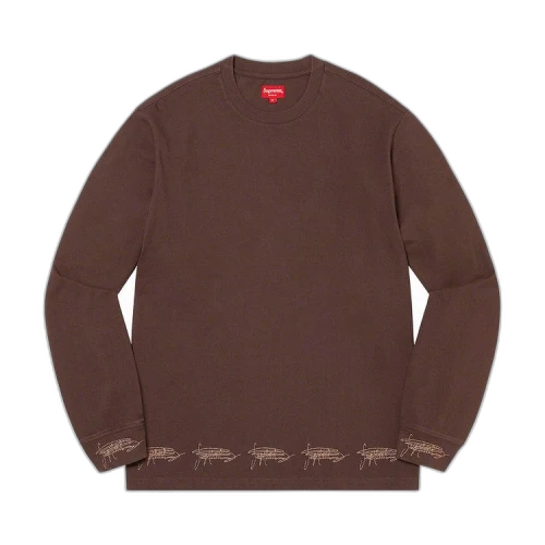 Supreme Signature Long-Sleeve Top 'Dark Brown'