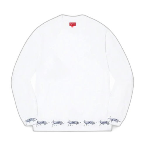 Supreme Signature Long-Sleeve Top 'White'