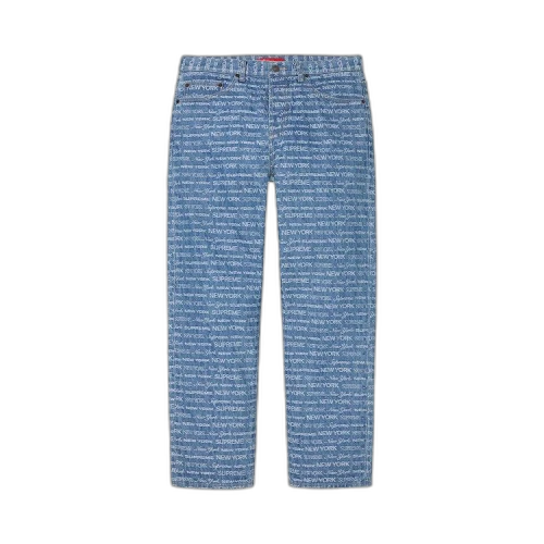 Supreme Multi Type Jacquard Regular Jean 'Blue'