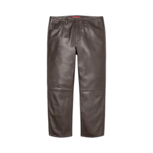 Supreme Leather 5-Pocket Jean 'Brown'