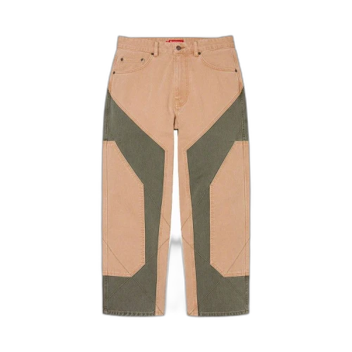 Supreme 2-Tone Paneled Jean 'Brown'