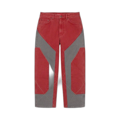 Supreme 2-Tone Paneled Jean 'Red'