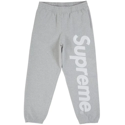 Supreme Satin Appliqué Sweatpant 'Heather Grey'