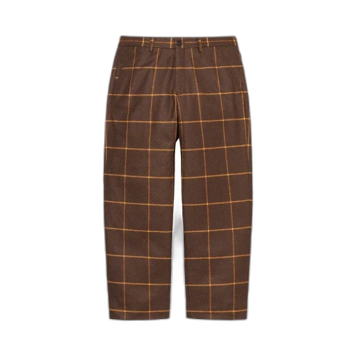 Supreme Windowpane Wool Trouser 'Brown'