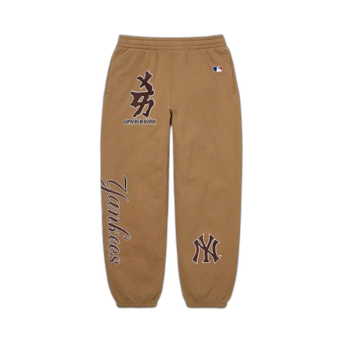 Supreme x New York Yankees Kanji Sweatpant 'Dark Khaki'