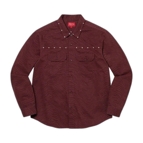 Supreme Studded Work Shirt 'Burgundy'