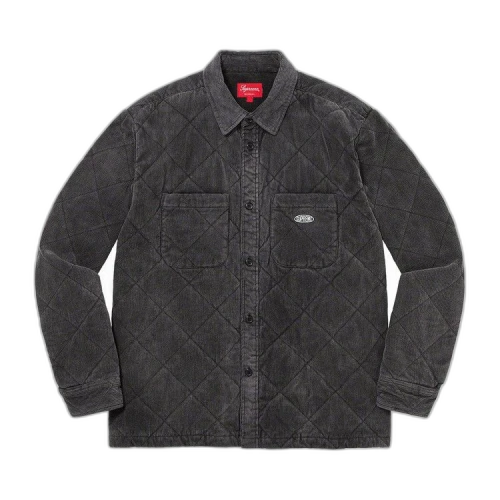 Supreme Quilted Corduroy Shirt 'Black'