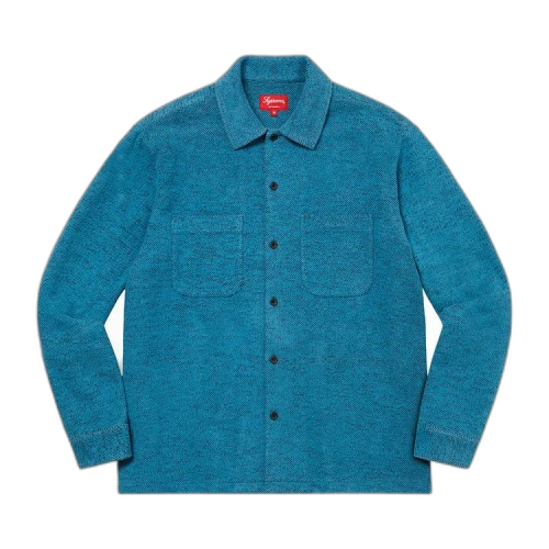 Supreme Brushed Flannel Twill Shirt 'Blue'