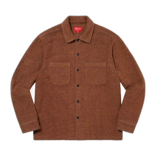 Supreme Brushed Flannel Twill Shirt 'Brown'