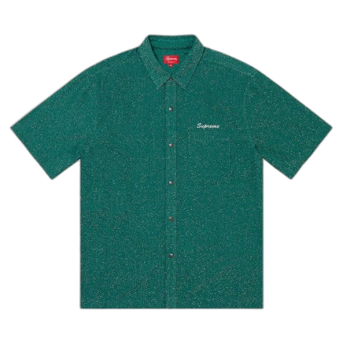 Supreme Lurex Short-Sleeve Shirt 'Green'