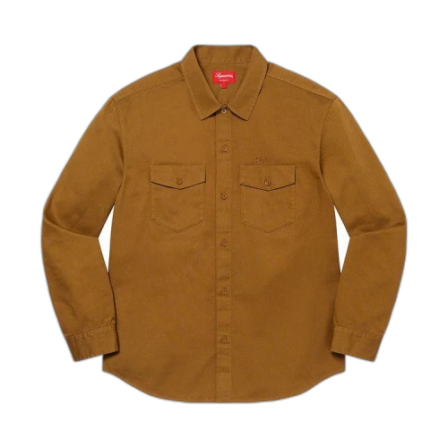 Supreme x Raymond Pettibon Work Shirt 'Washed Brown'