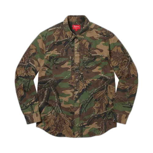 Supreme Snap Work Shirt 'Branch Woodland Camo'