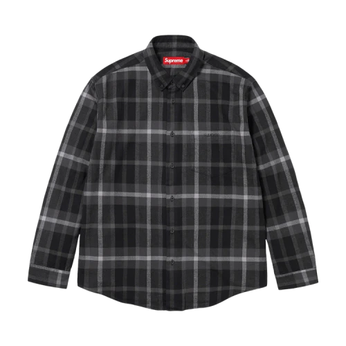 Supreme Plaid Flannel Shirt 'Black'