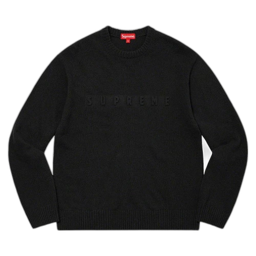 Supreme Embossed Sweater 'Black'
