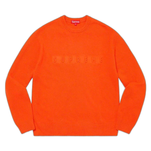 Supreme Embossed Sweater 'Orange'
