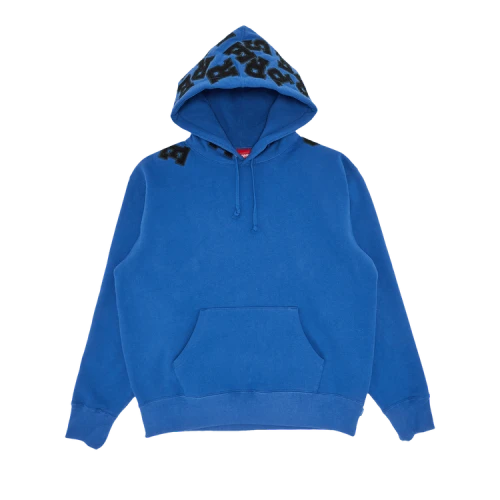 Supreme Scattered Appliqué Hooded Sweatshirt 'Washed Royal'