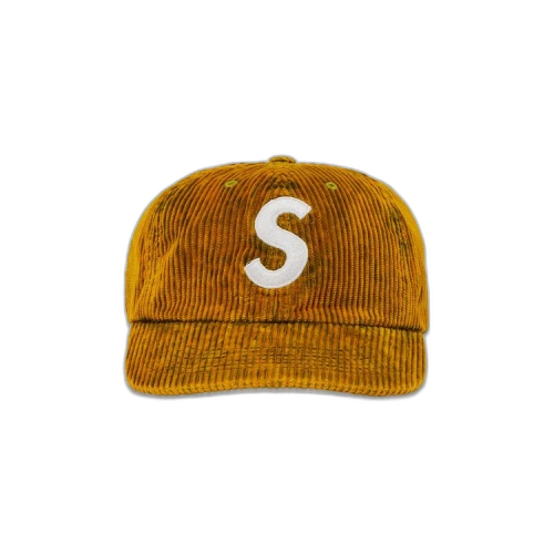 Supreme Corduroy S Logo 6-Panel 'Bleached Olive'