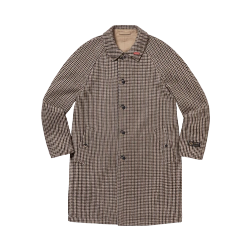 Supreme Reversible Houndstooth Overcoat 'Tan'