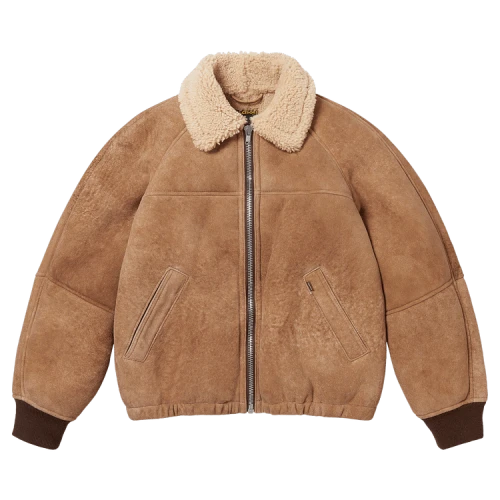 Supreme x Schott Shearling Bomber Jacket 'Brown'