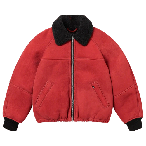 Supreme x Schott Shearling Bomber Jacket 'Red'